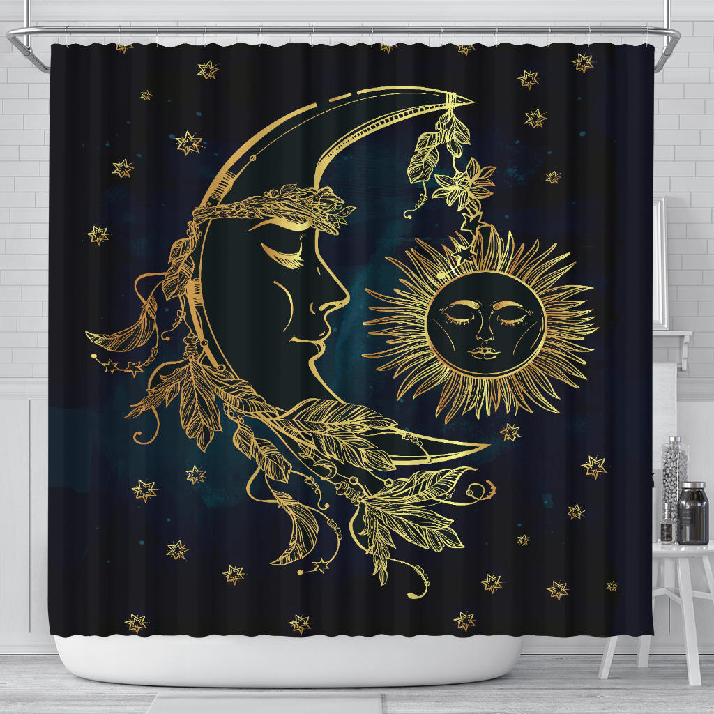 Sun & Moon Luxury Shower Curtain