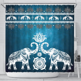 Blue Mandala Shower Curtain