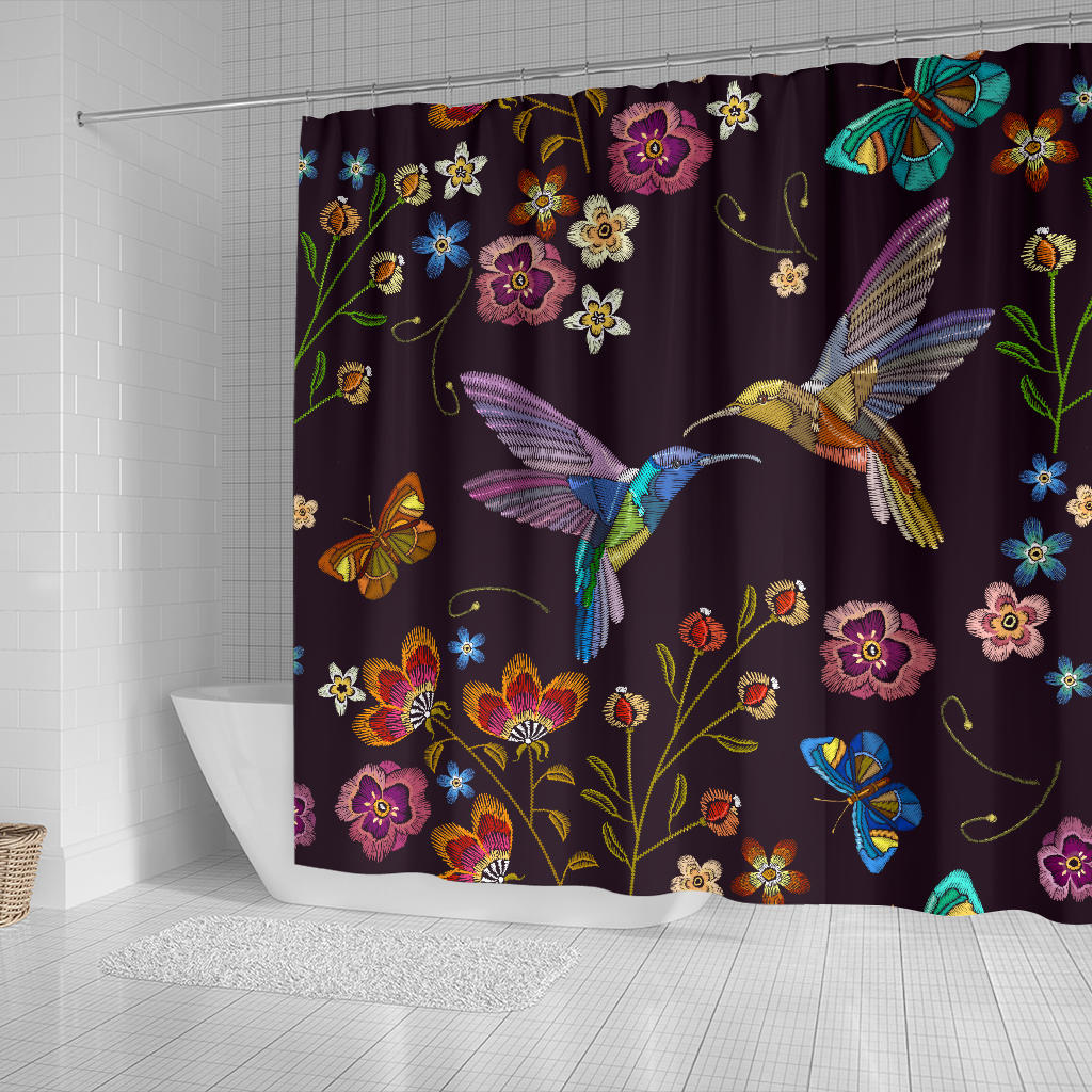 Bohemian Hummingbird Shower Curtain