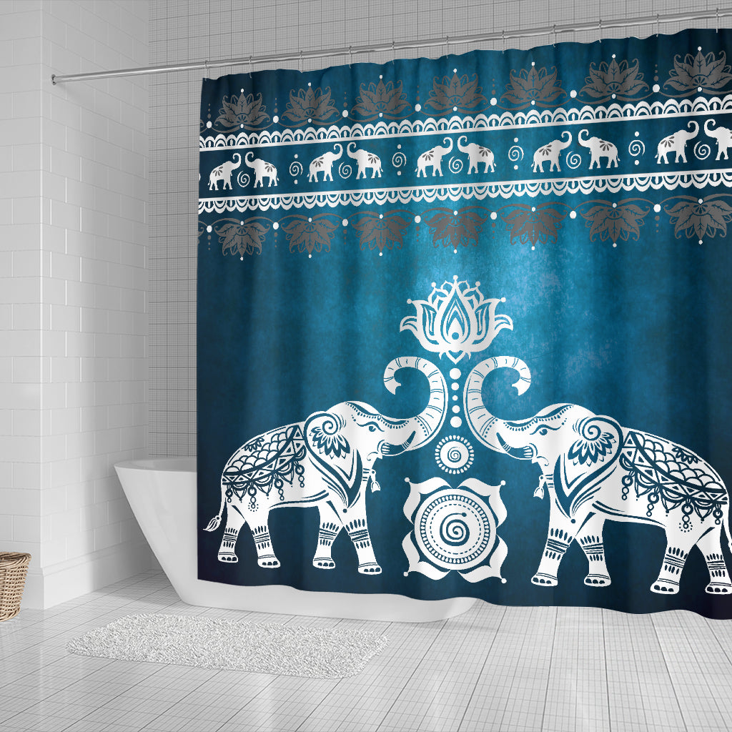 Blue Mandala Shower Curtain