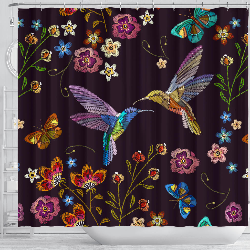 Bohemian Hummingbird Shower Curtain