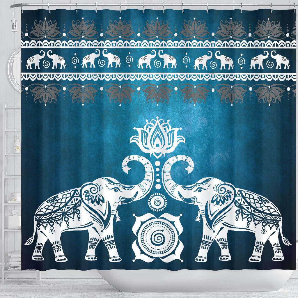 Blue Mandala Shower Curtain