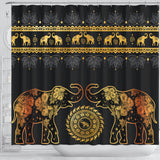 Golden Mandala Shower Curtain