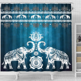 Blue Mandala Shower Curtain