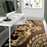 Brown Mandala Elephant Rug